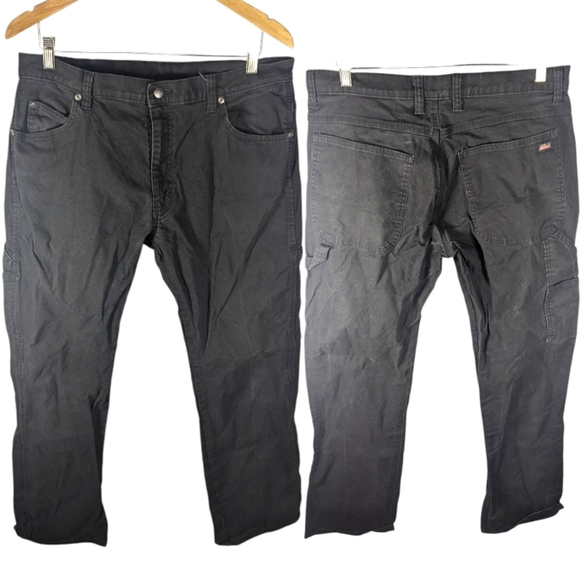 Y2K utility Dickies work wear Carpenter cargo men's denim jeans pants 34x34 - Picture 1 of 8